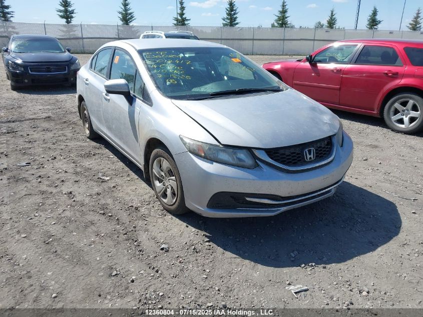 2014 Honda Civic Lx VIN: 2HGFB2F48EH017417 Lot: 12360804