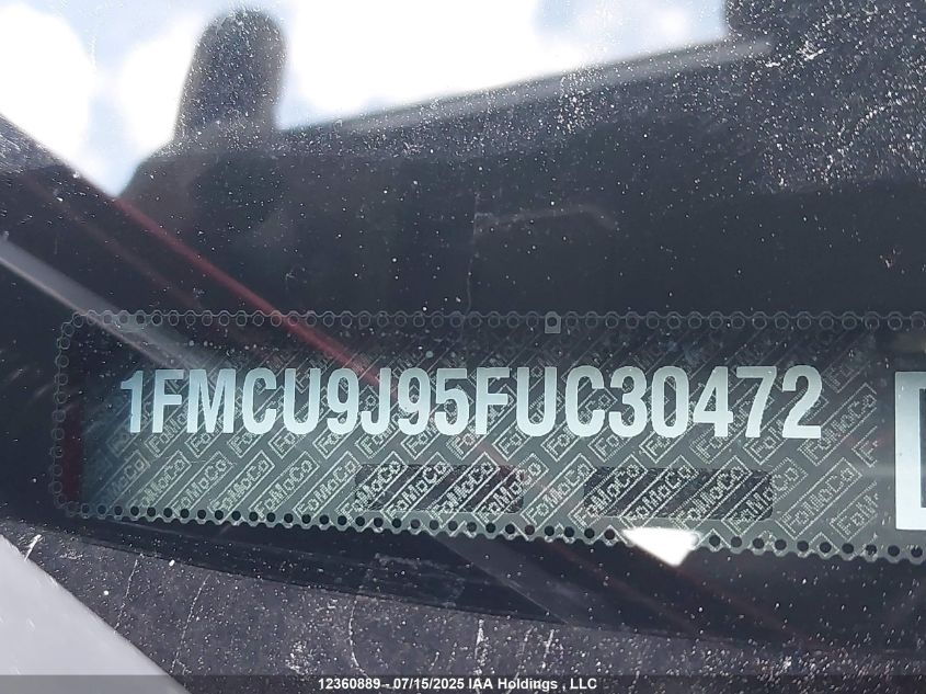 2015 Ford Escape Titanium VIN: 1FMCU9J95FUC30472 Lot: 12360889