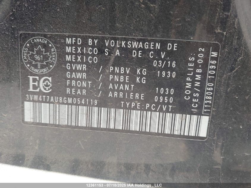 VOLKSWAGEN GOLF GTI 2016 3VW4T7AU8GM054119 Photo 9