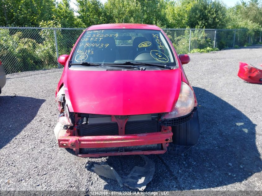 2008 Honda Fit VIN: JHMGD38448S804439 Lot: 12362059
