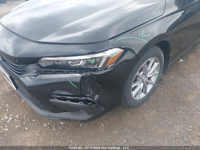 2022 Honda Civic Ex VIN: 2HGFE2F37NH129513 Lot: 12362167