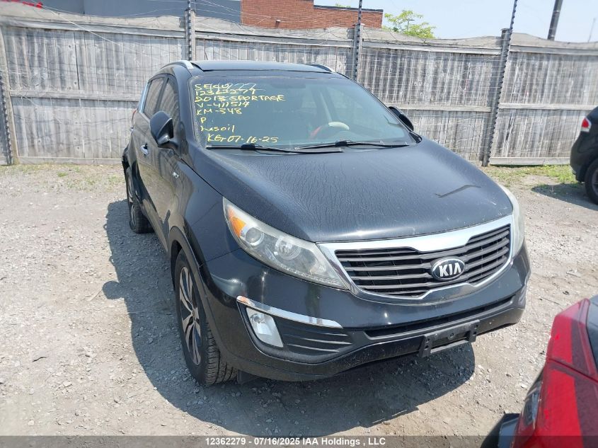 2013 Kia Sportage Ex/Ex Luxury VIN: KNDPCCA27D7411514 Lot: 12362279