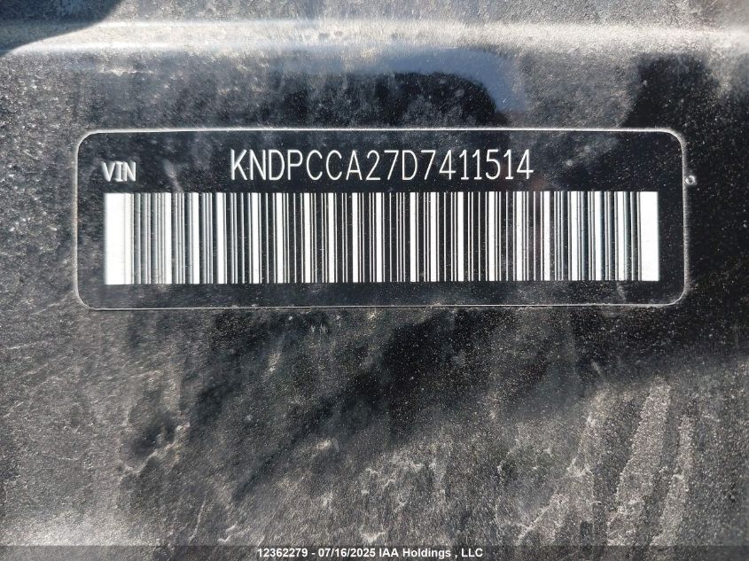 2013 Kia Sportage Ex/Ex Luxury VIN: KNDPCCA27D7411514 Lot: 12362279