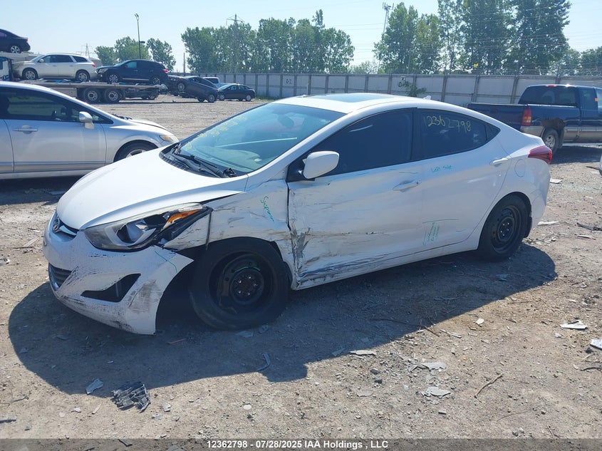 Vin: kmhdh4ah3fu266793, lot: 2738364, hyundai elantra gls 20152