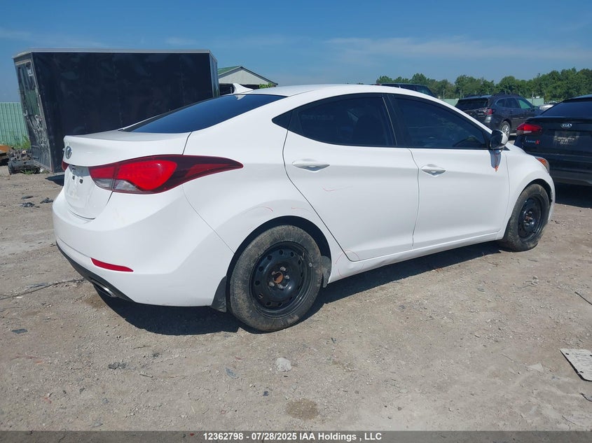 Vin: kmhdh4ah3fu266793, lot: 2738364, hyundai elantra gls 20154