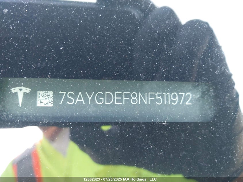 7SAYGDEF8NF511972 2022 TESLA MODEL Y photo no. 20
