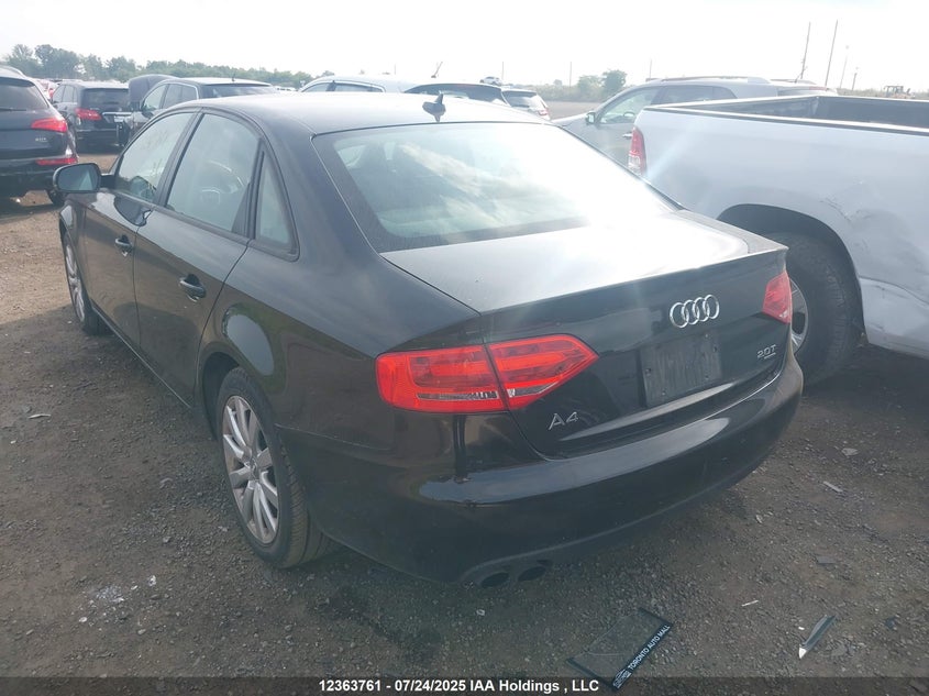 2012 Audi A4 2.0T VIN: WAUBFCFL2CN014335 Lot: 12363761