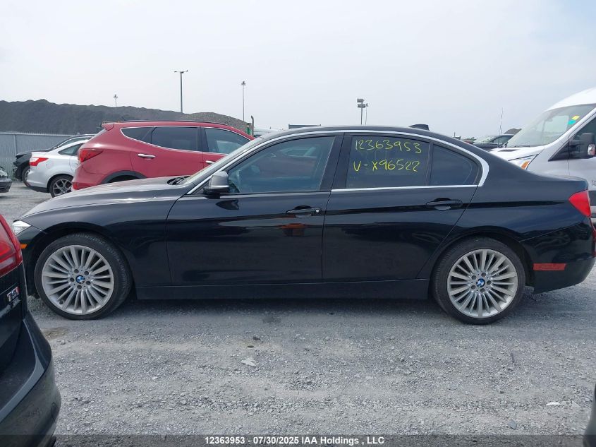 2014 BMW 3 Series VIN: WBA3D5C59EKX96522 Lot: 12363953