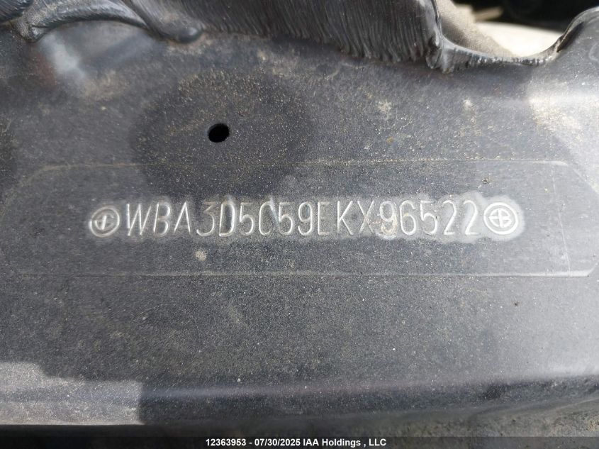 2014 BMW 3 Series VIN: WBA3D5C59EKX96522 Lot: 12363953