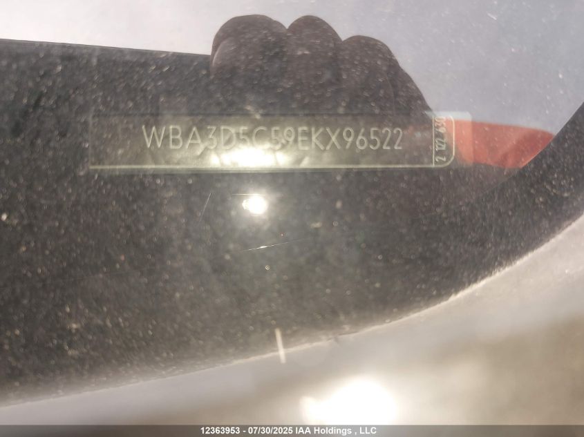 2014 BMW 3 Series VIN: WBA3D5C59EKX96522 Lot: 12363953