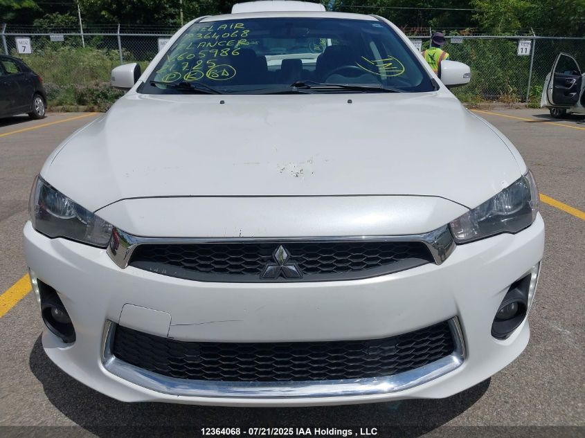 2017 Mitsubishi Lancer VIN: JA32U2FU8HU605986 Lot: 12364068