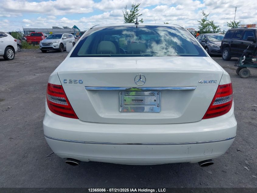 2012 Mercedes-Benz C 250 4Matic VIN: WDDGF8FB3CA633746 Lot: 12365086