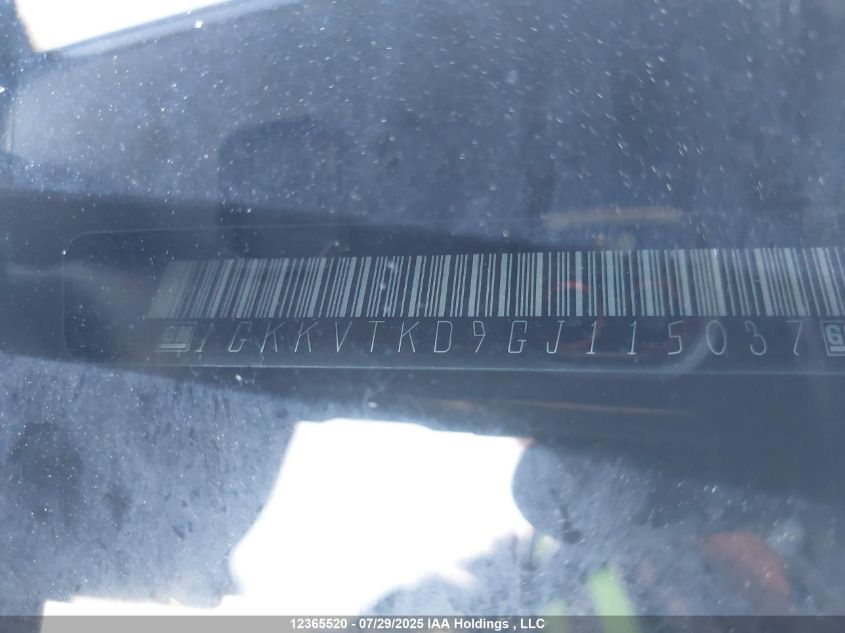 2016 GMC Acadia Denali VIN: 1GKKVTKD9GJ115037 Lot: 12365520