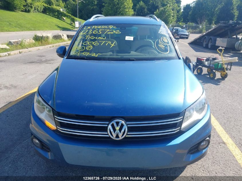 2017 Volkswagen Tiguan Comfortline VIN: WVGMV7AX4HK006774 Lot: 12365726