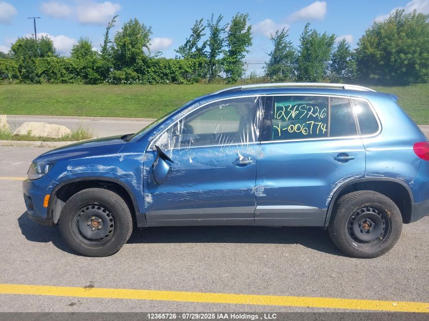 2017 Volkswagen Tiguan Comfortline VIN: WVGMV7AX4HK006774 Lot: 12365726