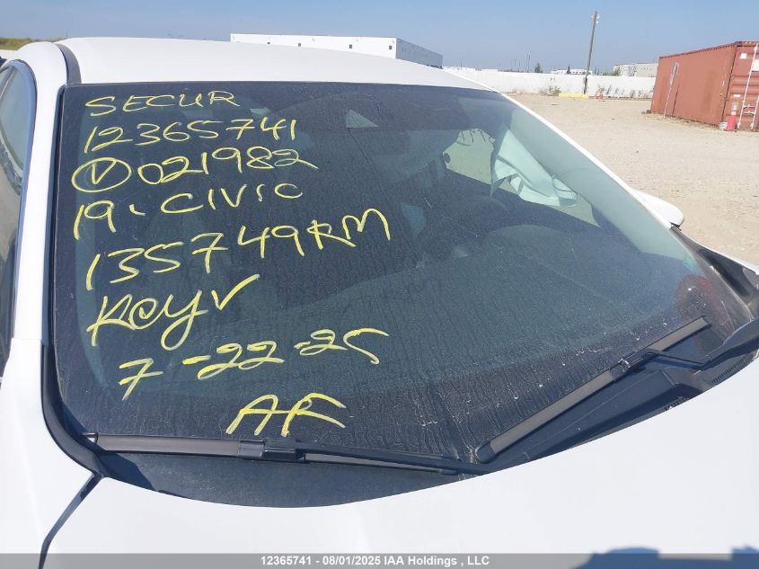 2019 Honda Civic Lx VIN: 2HGFC2E50KH021982 Lot: 12365741