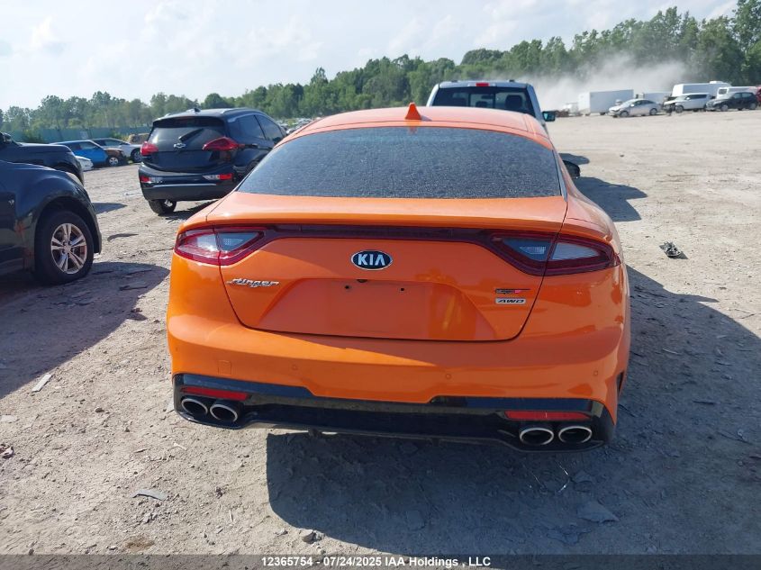 2021 Kia Stinger Gt Limited - Neon Orange/Gt Limited W/Black Interior/Gt Limited W/Red Interior VIN: KNAE55LC3M6090710 Lot: 12365754