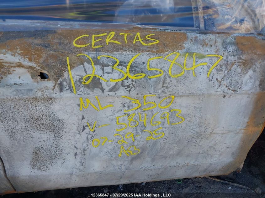 2015 Mercedes-Benz Ml 350 Bluetec VIN: 4JGDA2EB0FA584693 Lot: 12365847