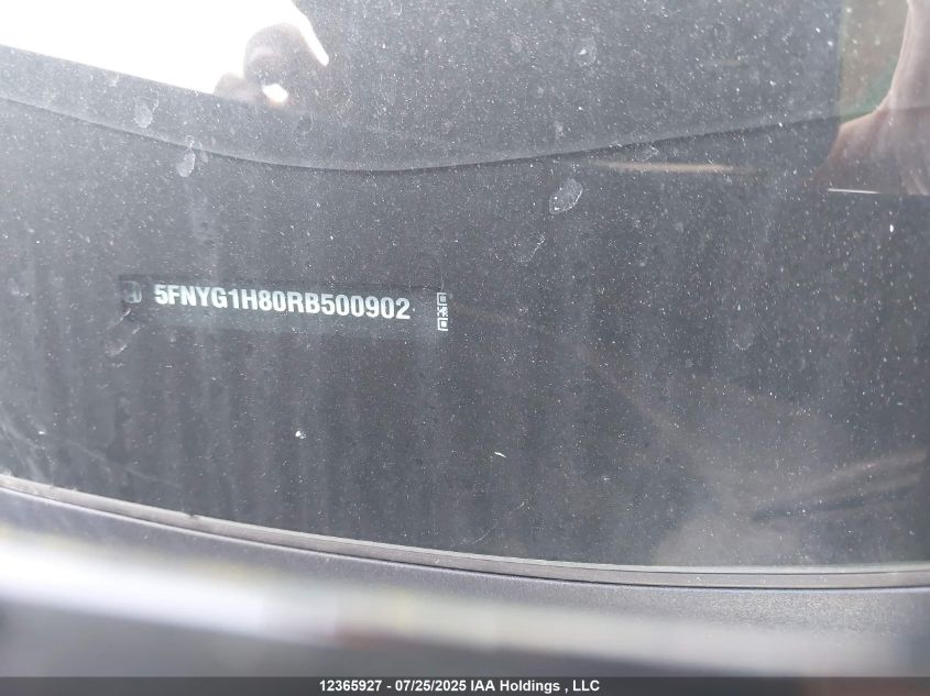 2024 Honda Pilot Black Edition VIN: 5FNYG1H80RB500902 Lot: 12365927