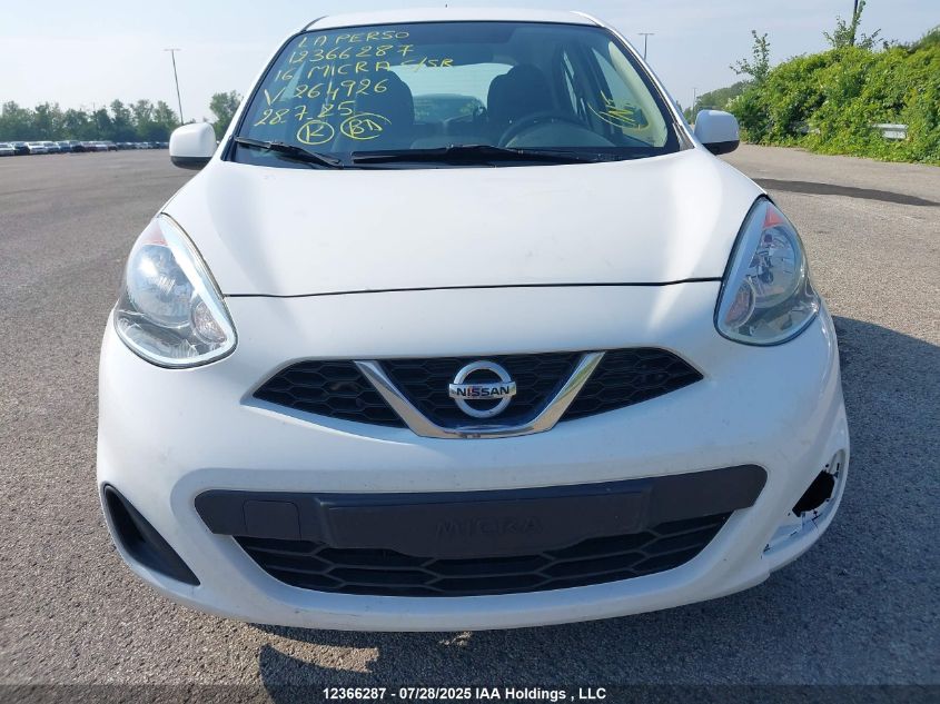 2016 Nissan Micra S/Sr/Sv VIN: 3N1CK3CPXGL264926 Lot: 12366287