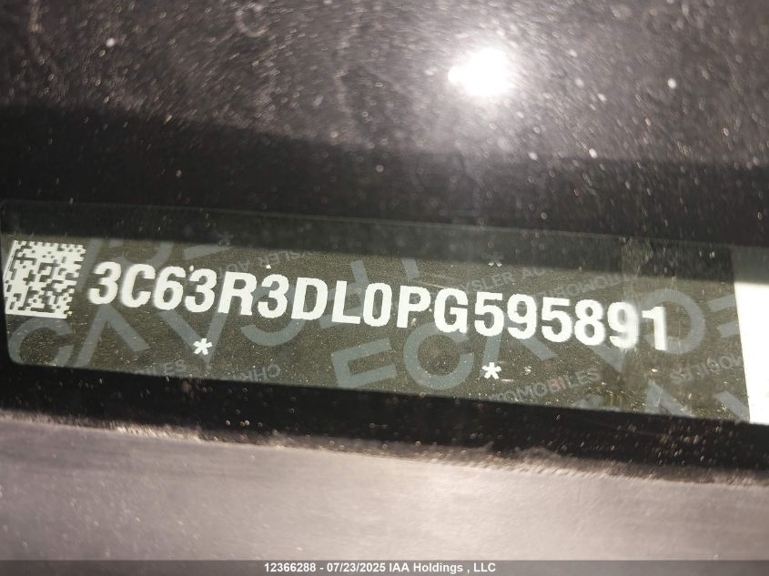 2023 Ram 3500 Big Horn VIN: 3C63R3DL0PG595891 Lot: 12366288