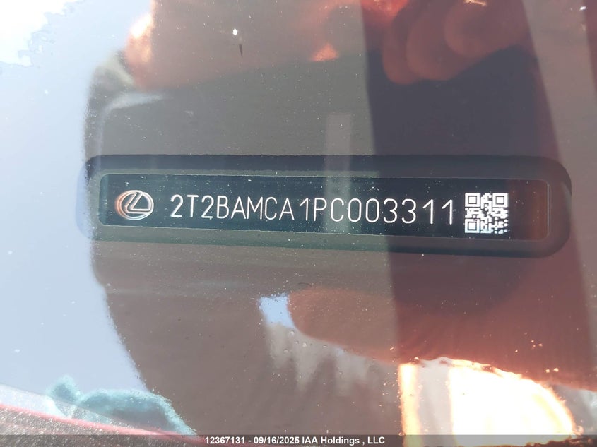 2023 Lexus Rx 350 VIN: 2T2BAMCA1PC003311 Lot: 12367131