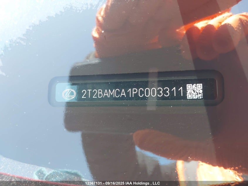 2023 Lexus Rx 350 VIN: 2T2BAMCA1PC003311 Lot: 12367131
