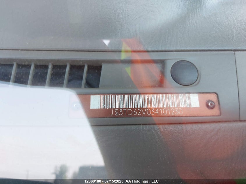 2003 Suzuki Grand Vitara Jlx/Jx VIN: JS3TD62V034101230 Lot: 12360180X