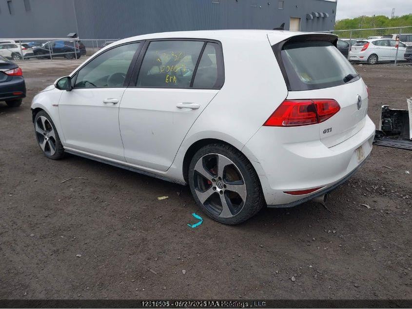 2015 Volkswagen Golf Gti 5-Door Autobahn white hatchback null 3VW4T7AU6FM006097 photo #4