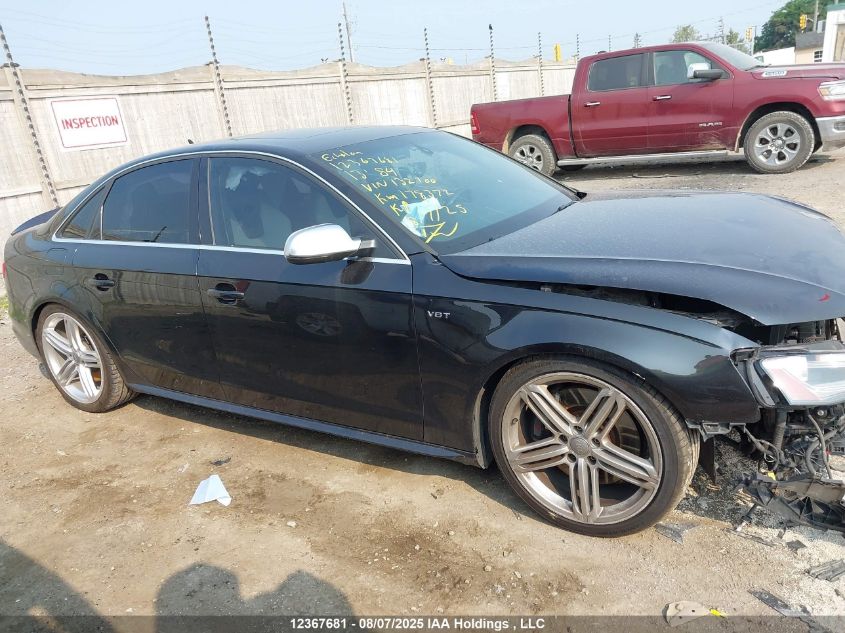 2013 Audi S4 Premium Plus VIN: WAUBGCFL0DA132700 Lot: 12367681