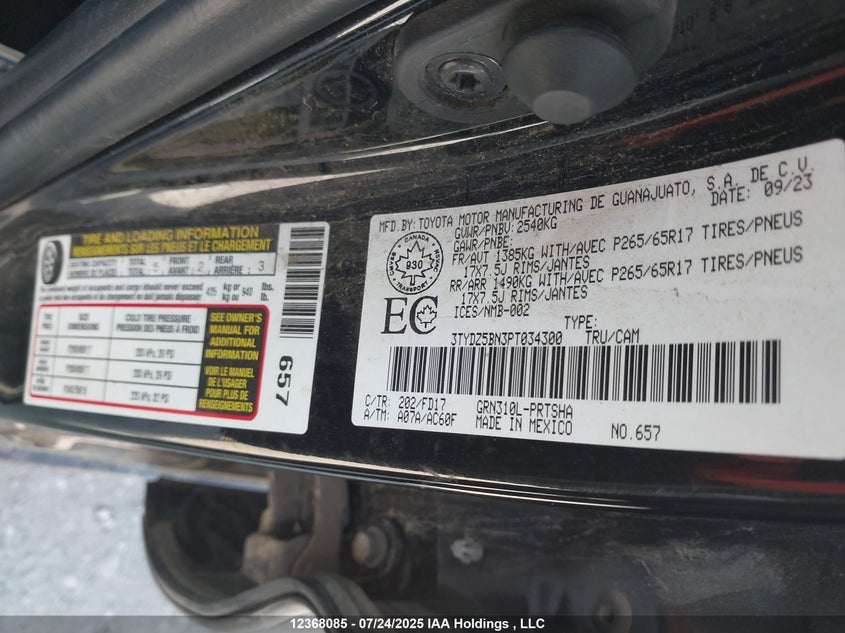 3TYDZ5BN3PT034300 2023 TOYOTA TACOMA photo no. 18