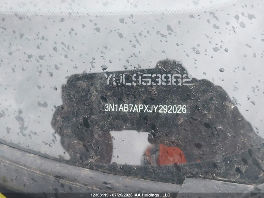 2018 Nissan Sentra VIN: 3N1AB7APXJY292026 Lot: 12368119