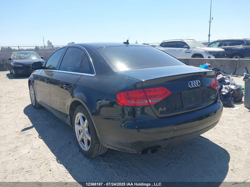 2009 Audi A4 2.0T Quattro VIN: WAULF68K59A229220 Lot: 12368187