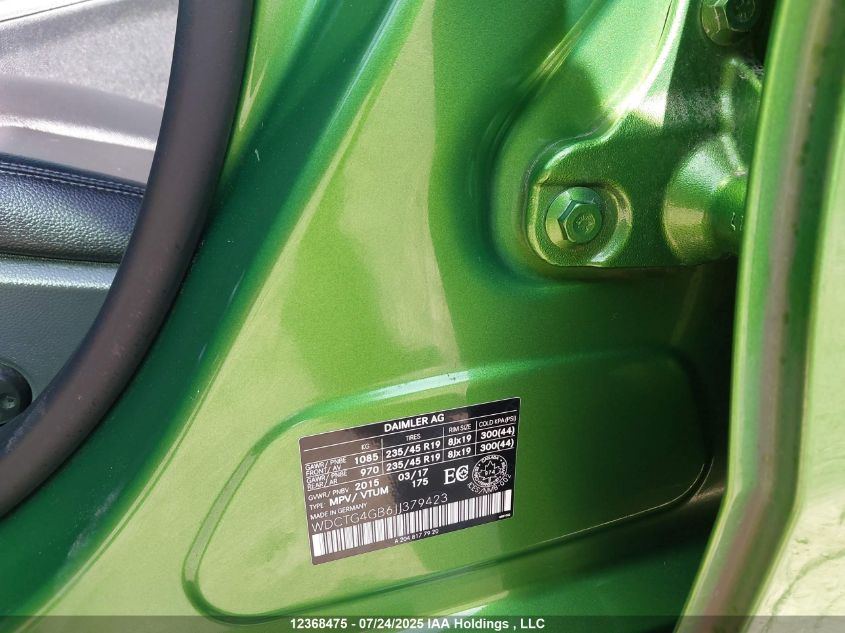 2018 Mercedes-Benz Gla 250 4Matic VIN: WDCTG4GB6JJ379423 Lot: 12368475