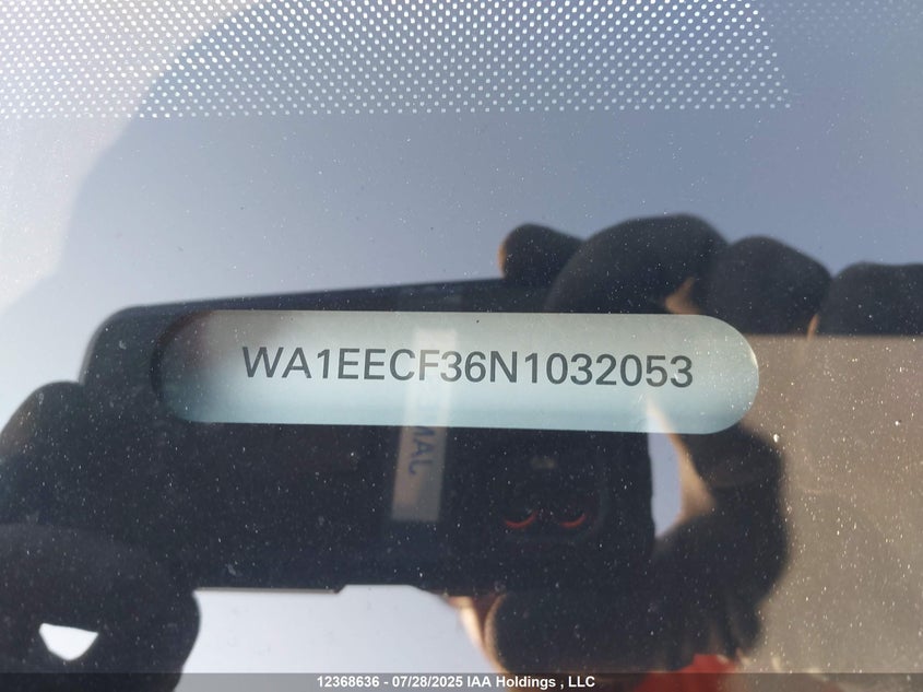 2022 Audi Q3 VIN: WA1EECF36N1032053 Lot: 12368636