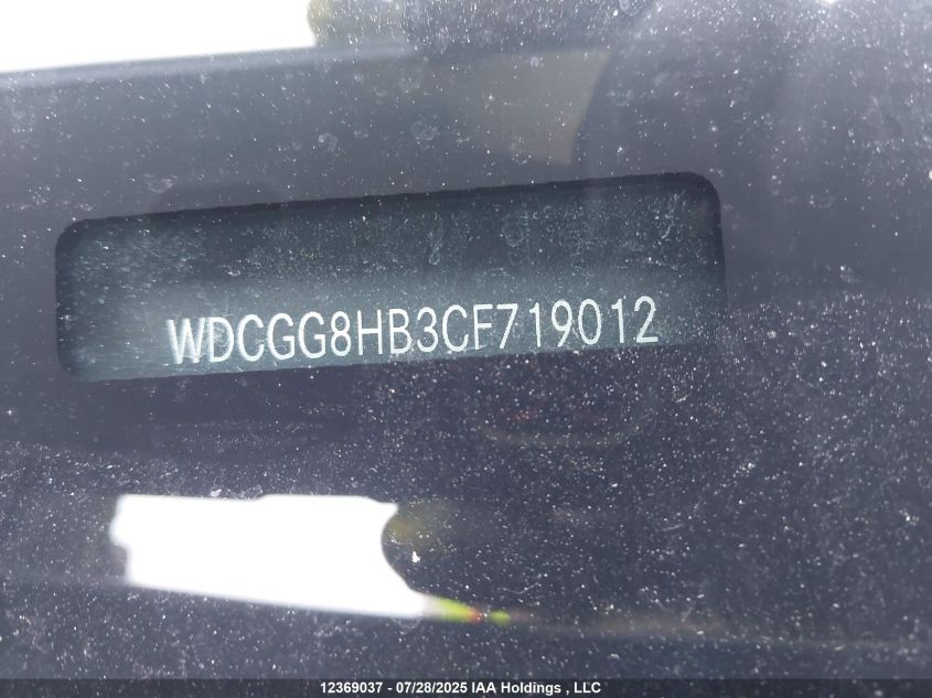 2012 Mercedes-Benz Glk 350 4Matic VIN: WDCGG8HB3CF719012 Lot: 12369037