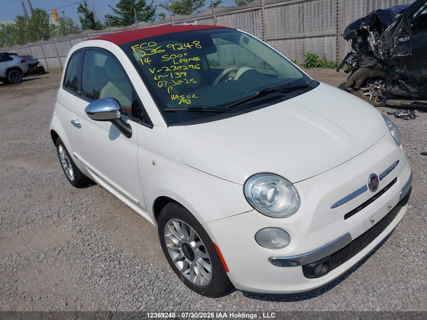 2014 Fiat 500C Lounge VIN: 3C3CFFER7ET270296 Lot: 12369248