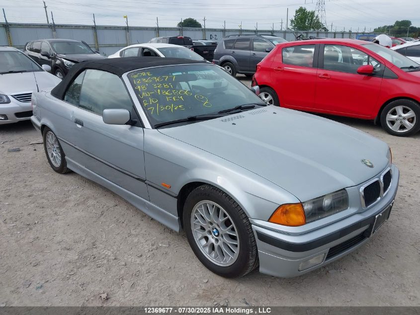 1998 BMW 328I VIN: WBABK8321WEY86806 Lot: 12369677