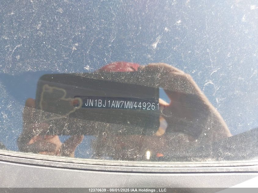 2021 Nissan Qashqai S VIN: JN1BJ1AW7MW449261 Lot: 12370639