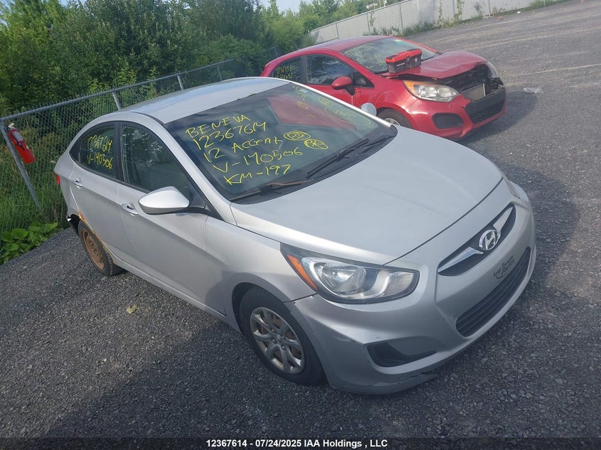 2012 Hyundai Accent Gl VIN: KMHCT4AE8CU140506 Lot: 12367614X