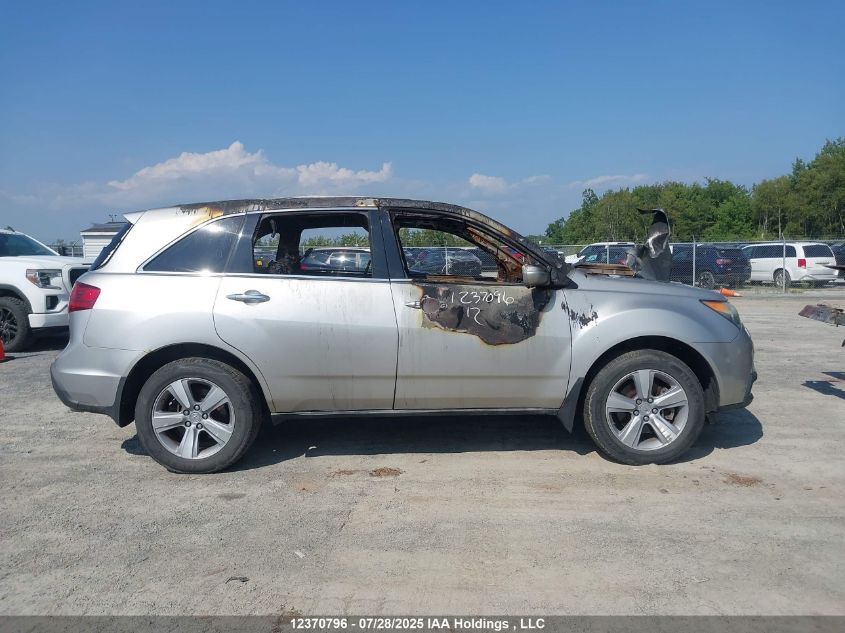 2012 Acura Mdx VIN: 2HNYD2H23CH004434 Lot: 12370796