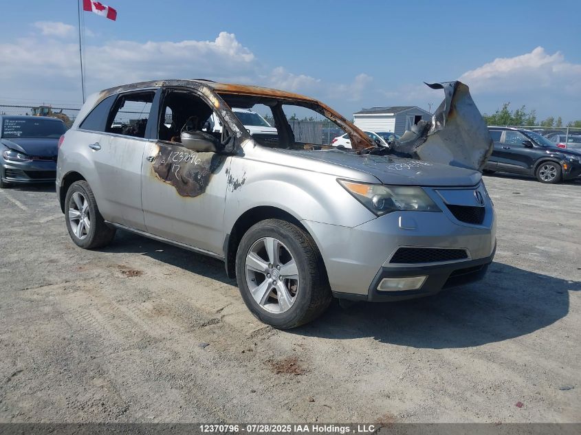 2012 Acura Mdx VIN: 2HNYD2H23CH004434 Lot: 12370796