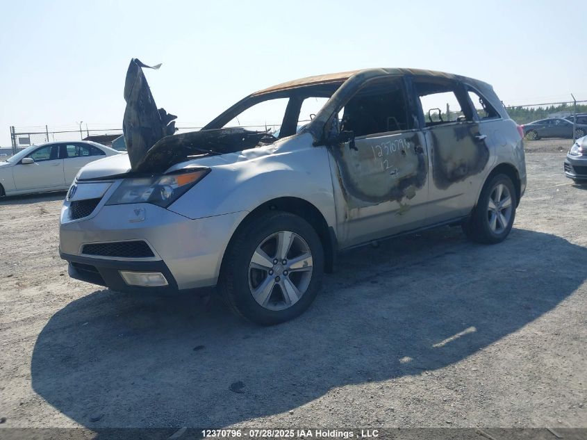 2012 Acura Mdx VIN: 2HNYD2H23CH004434 Lot: 12370796
