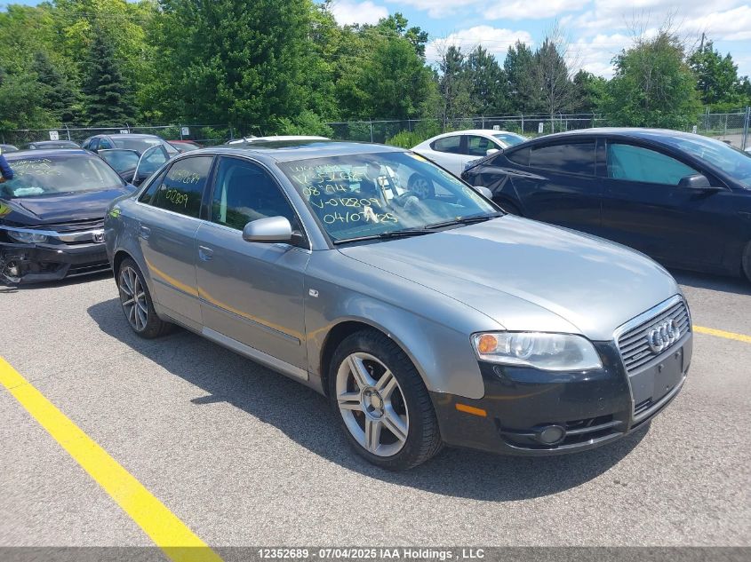 2008 Audi A4 2.0T Quattro VIN: WAUDF68E18A012809 Lot: 12352689X