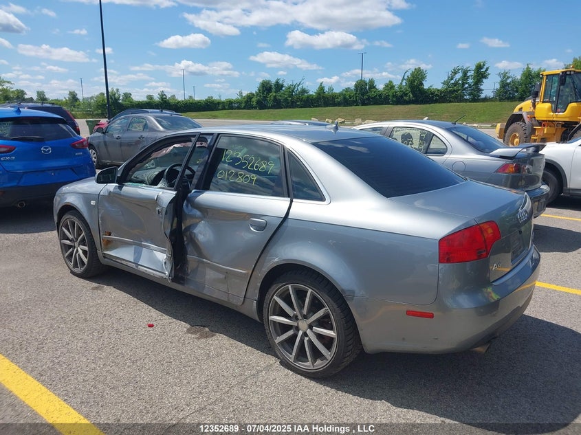 2008 Audi A4 2.0T Quattro VIN: WAUDF68E18A012809 Lot: 12352689X