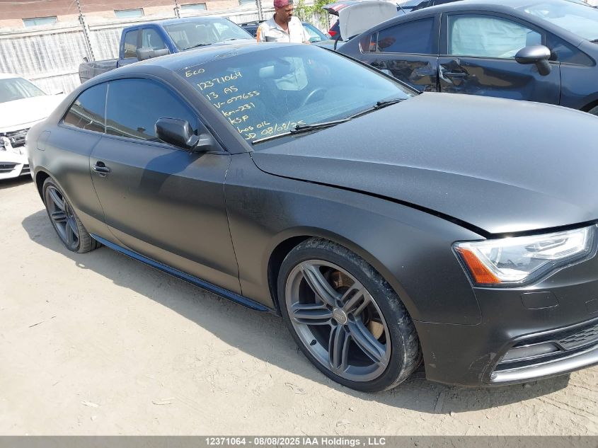 2013 Audi A5 2.0T VIN: WAUDFBFR5DA077655 Lot: 12371064