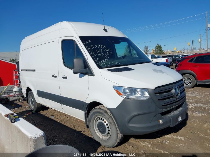 2022 Mercedes-Benz Sprinter 2500 VIN: W1Y4DBHY8NP483694 Lot: 12371188