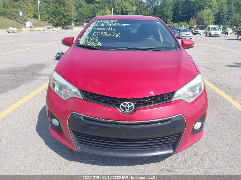 2014 Toyota Corolla VIN: 2T1BURHE3EC093076 Lot: 12371310
