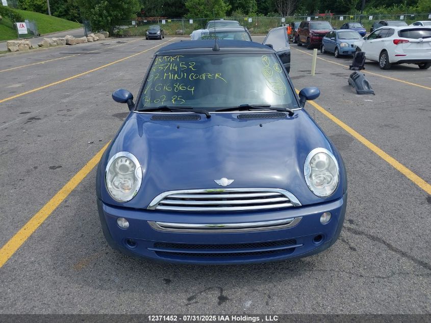 2007 Mini Cooper VIN: WMWRF33537TG16864 Lot: 12371452