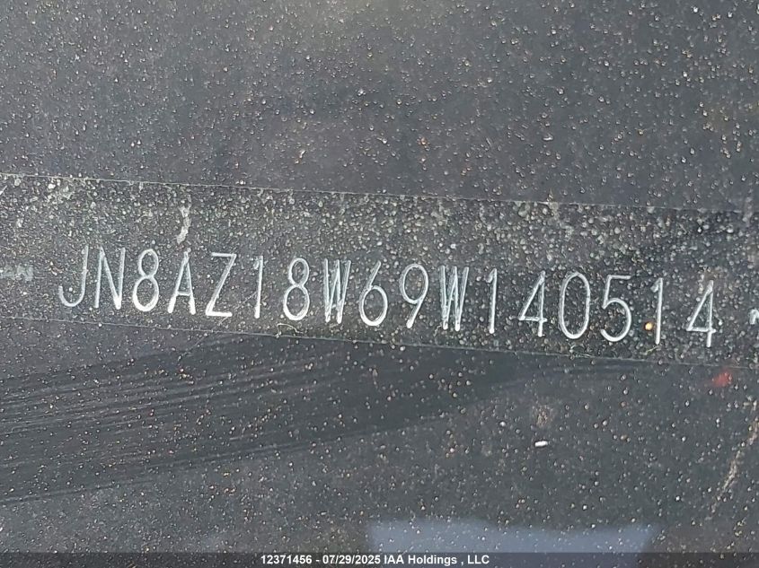 2009 Nissan Murano S/Sl/Le VIN: JN8AZ18W69W140514 Lot: 12371456